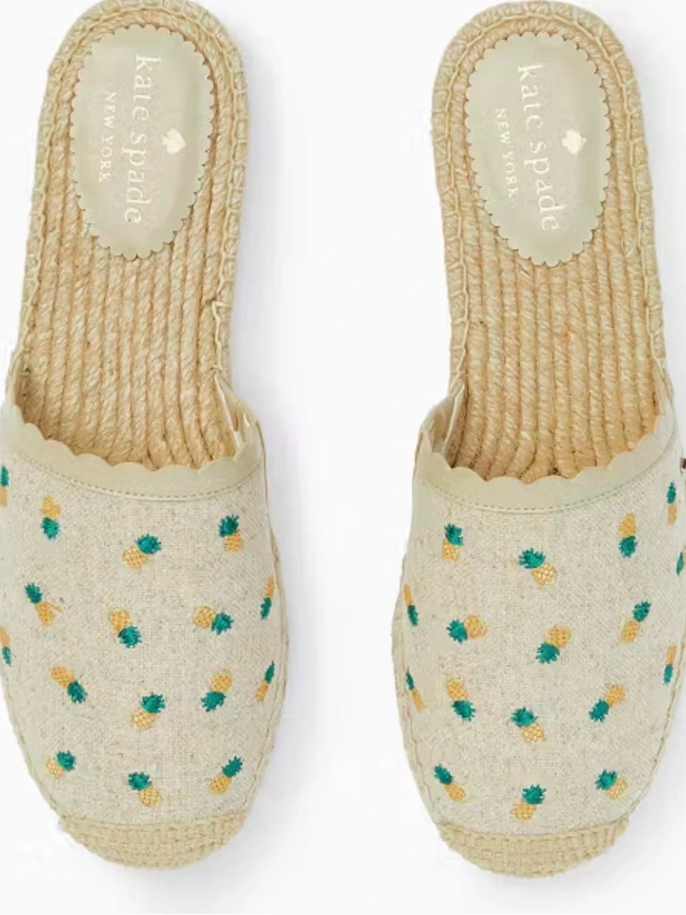 kate spade New York Rosie Pineapple / Pink Salt Espadrilles Size 8.5B